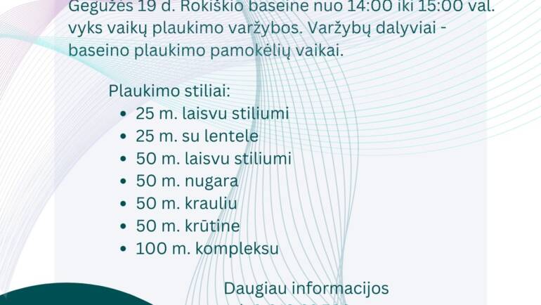 Rokiškio baseinio vaikų plaukimo varžybos “DELFINAI 2023”