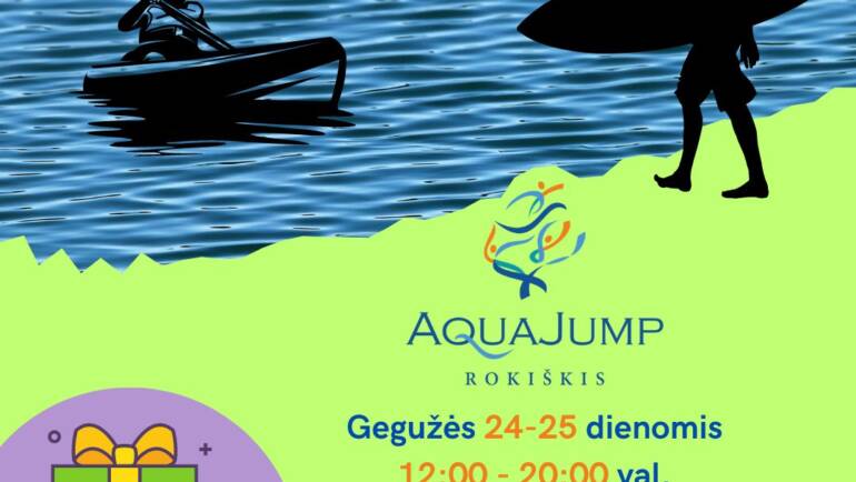 AquaJamp dirbs gegužės 24-25 dienomis 12:00 – 20:00 val.