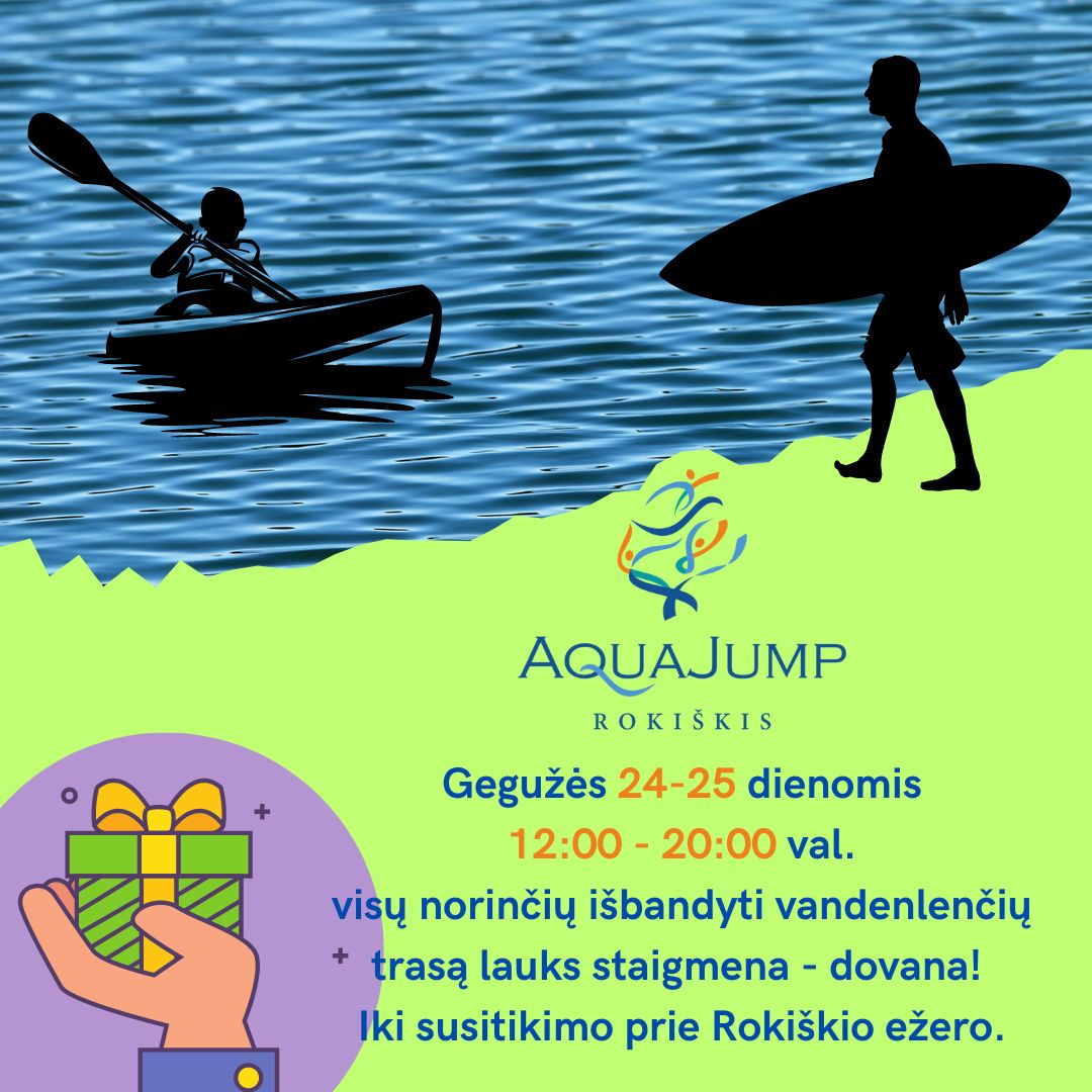 AquaJamp dirbs gegužės 24-25 dienomis 12:00 – 20:00 val.