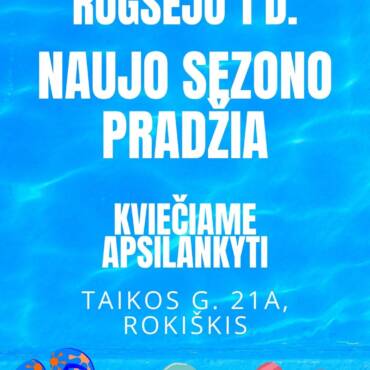 Nuo rugsėjo 1 d. Rokiškio baseinas pradeda naują sezoną, visų laukiame