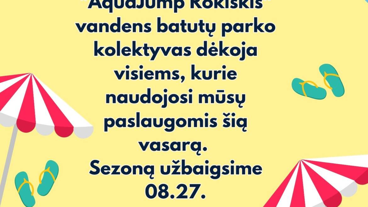 AquaJamp baigia sezoną