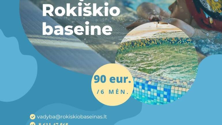Reklama BĮ Rokiškio baseinas patalpose